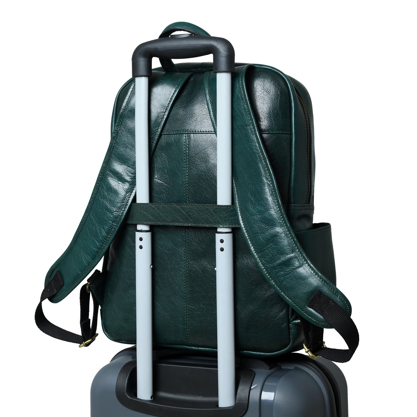 Luxury Italian Leather Backpack, Green - Concordia Style Boutique