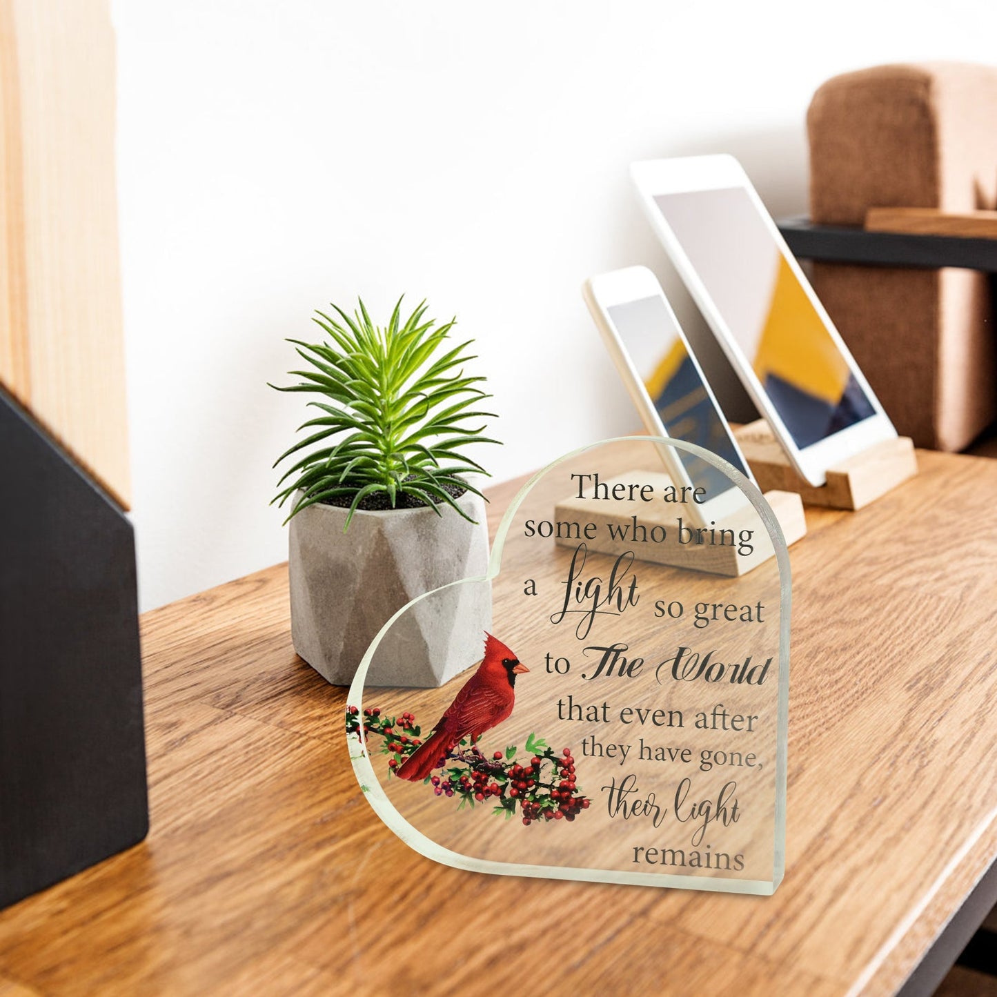 Acrylic Memorial Heart - Bring The Light - Concordia Style Boutique