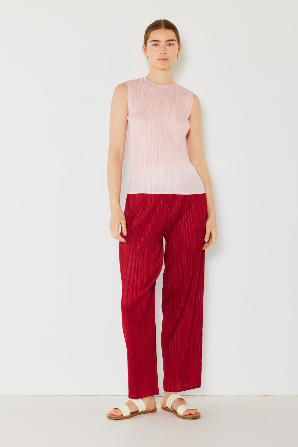 Marina West Swim Pleated Elastic-Waist Straight Pants - Premium Waist Straight Pants from Concordia Style Boutique - Just $52.80! Shop now at Concordia Style Boutique