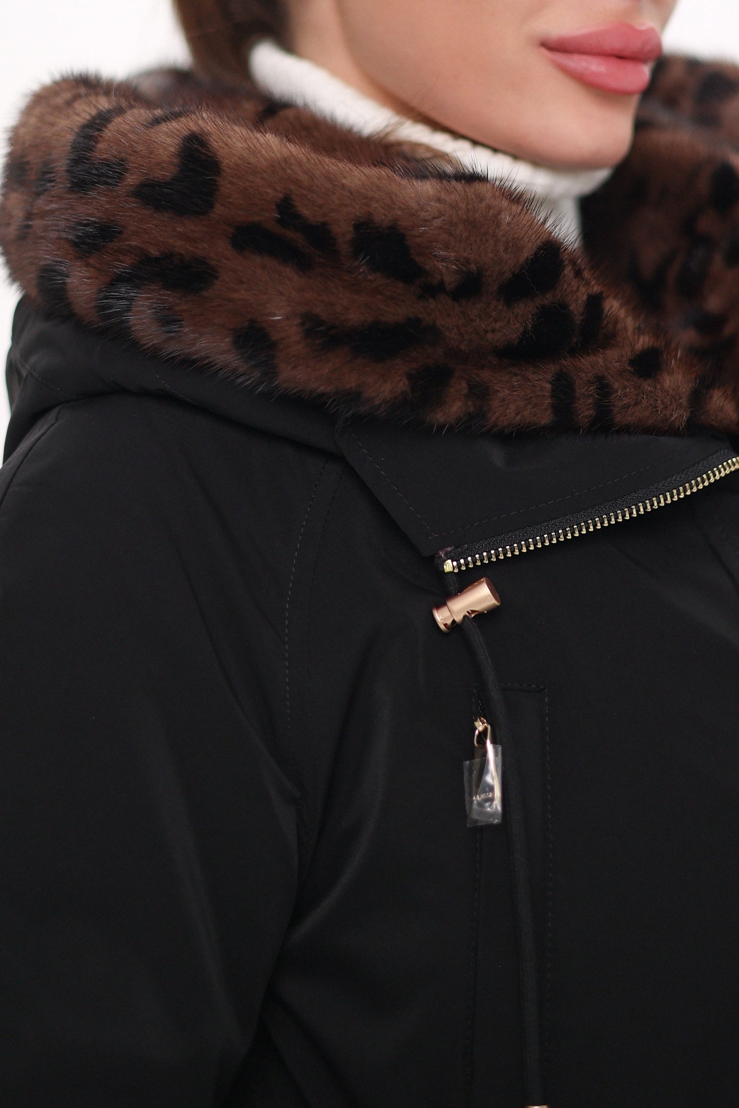 Genuine Scandinavian Mink Fur Parka with Rabbit Fur Insulation