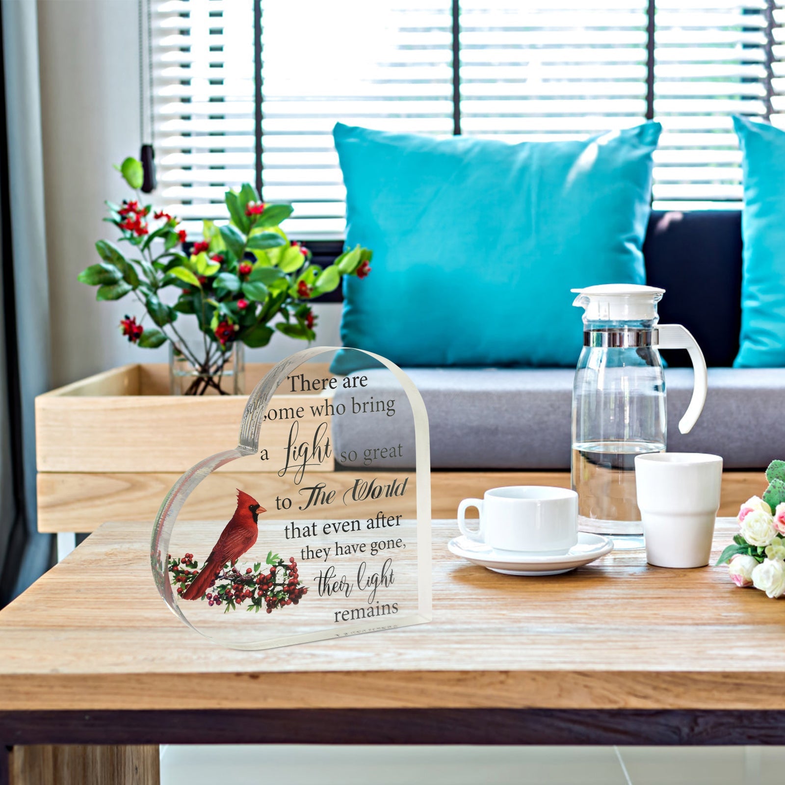 Acrylic Memorial Heart - Bring The Light - Concordia Style Boutique