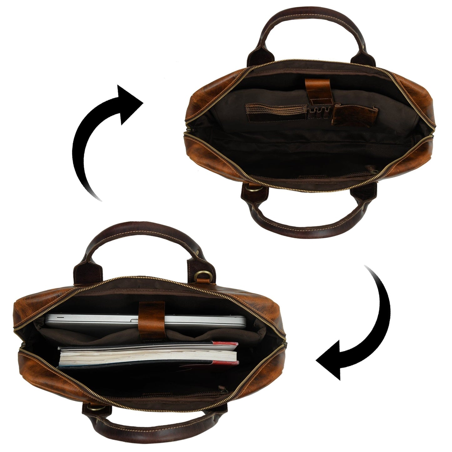 Brown Jefferson Briefcase - Concordia Style Boutique