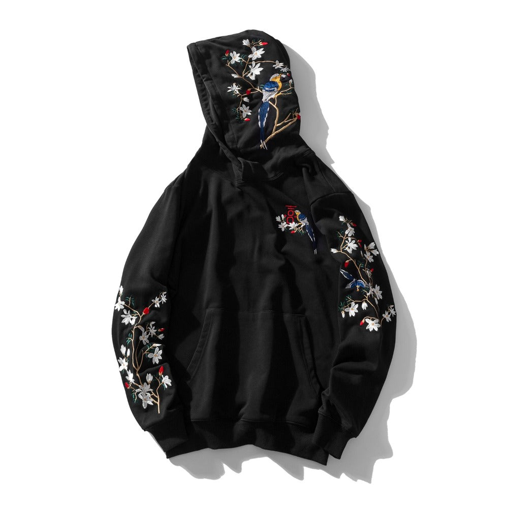 KH9083 Flowers Embroidery Hoodie - Concordia Style Boutique