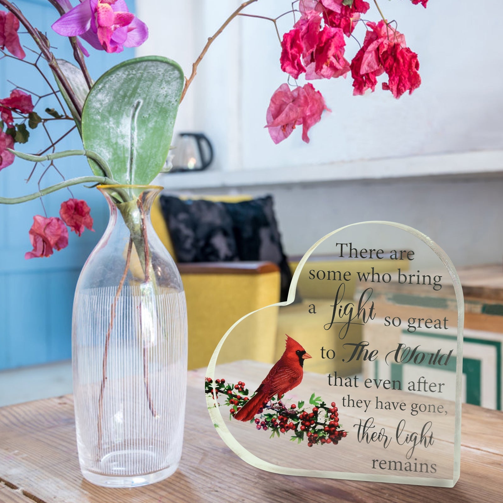 Acrylic Memorial Heart - Bring The Light - Concordia Style Boutique