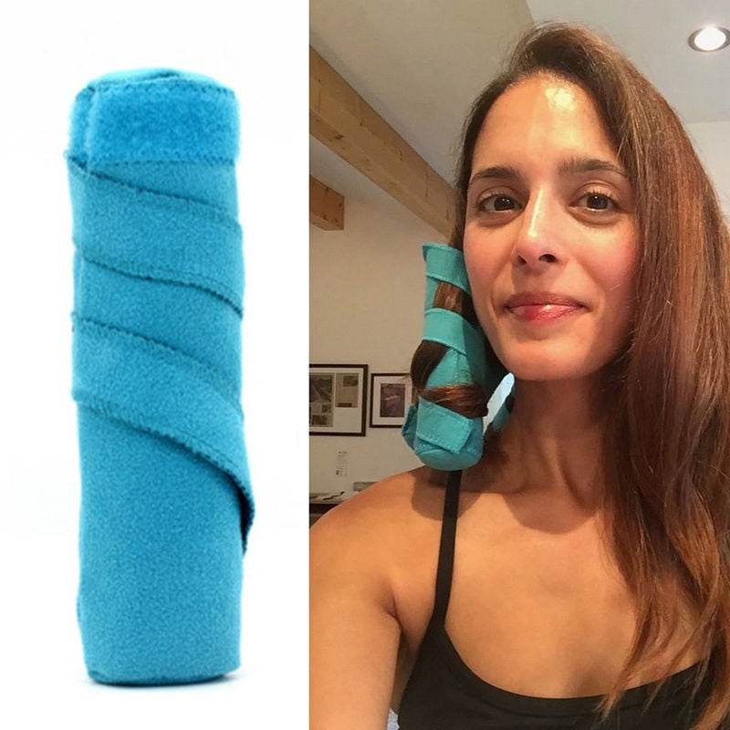 Hair Rollers (8 pcs) - Sleep Styler Kit - Long Cotton Curlers - DIY Hair Curlers - Blue - Concordia Style Boutique