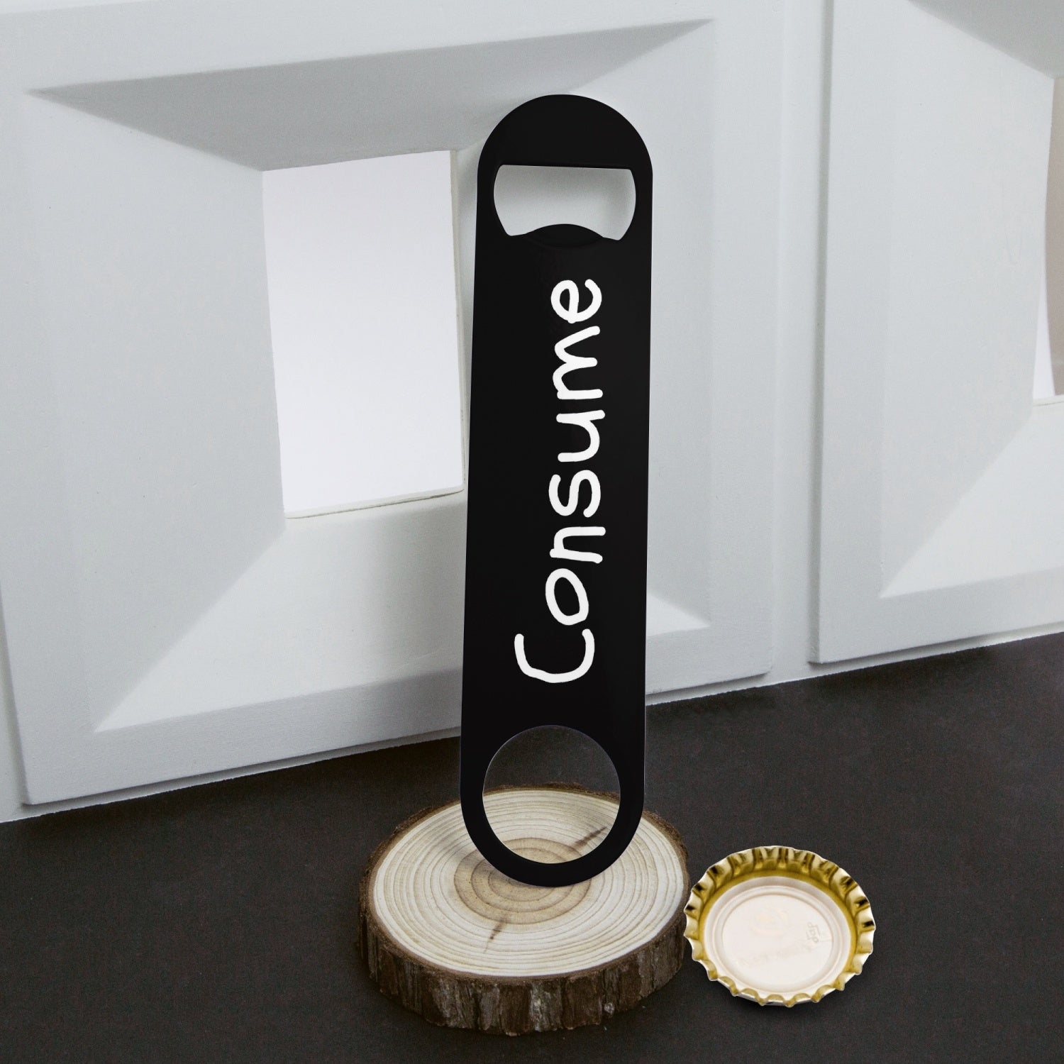 Flat Bottle Opener - Consume - Premium Flat Bottle Opener from Concordia Style Boutique - Just $7.75! Shop now at Concordia Style Boutique