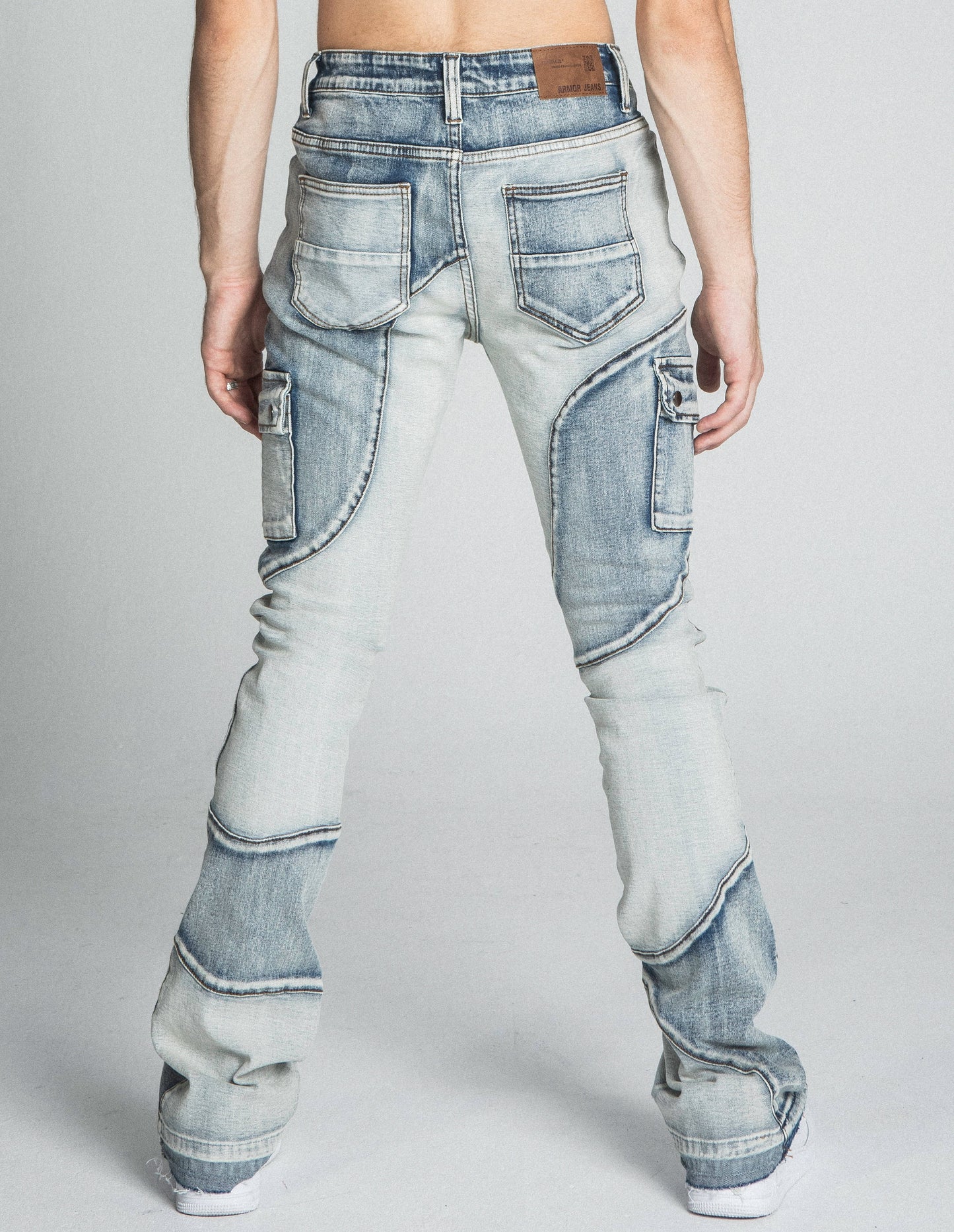 AJ40SK COLOR BLOCK STACKED JEANS
