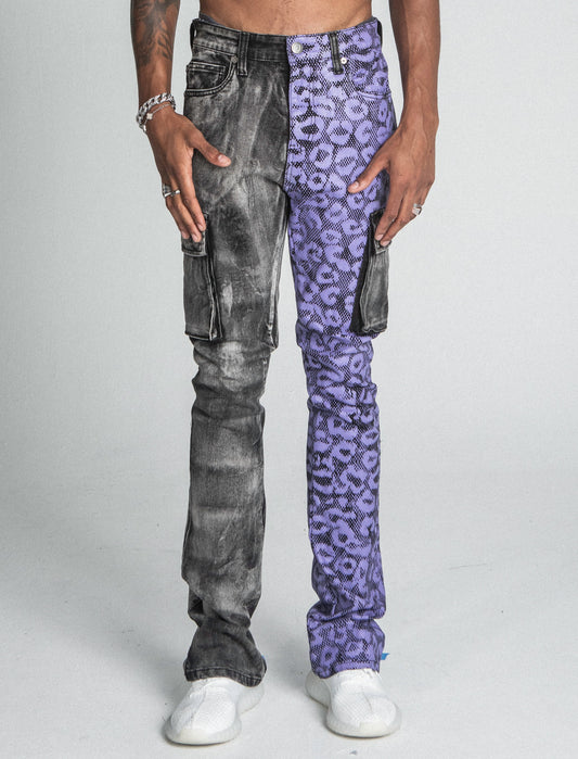 AJ33SK PURPLE CHEETAH STACKED CARGO