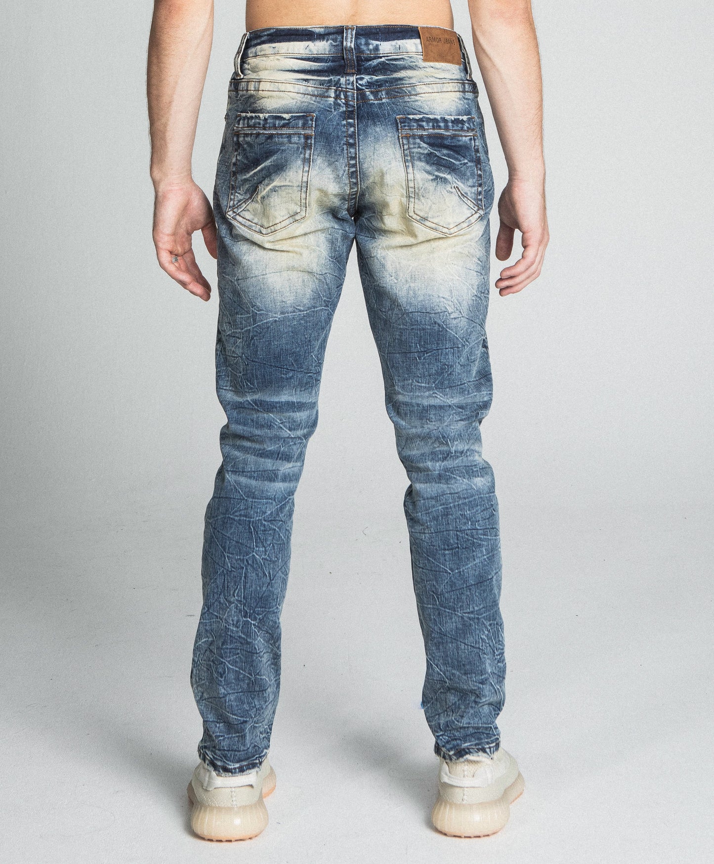 AJ722SL-1 RIPPED VINTAGE SLIM JEANS