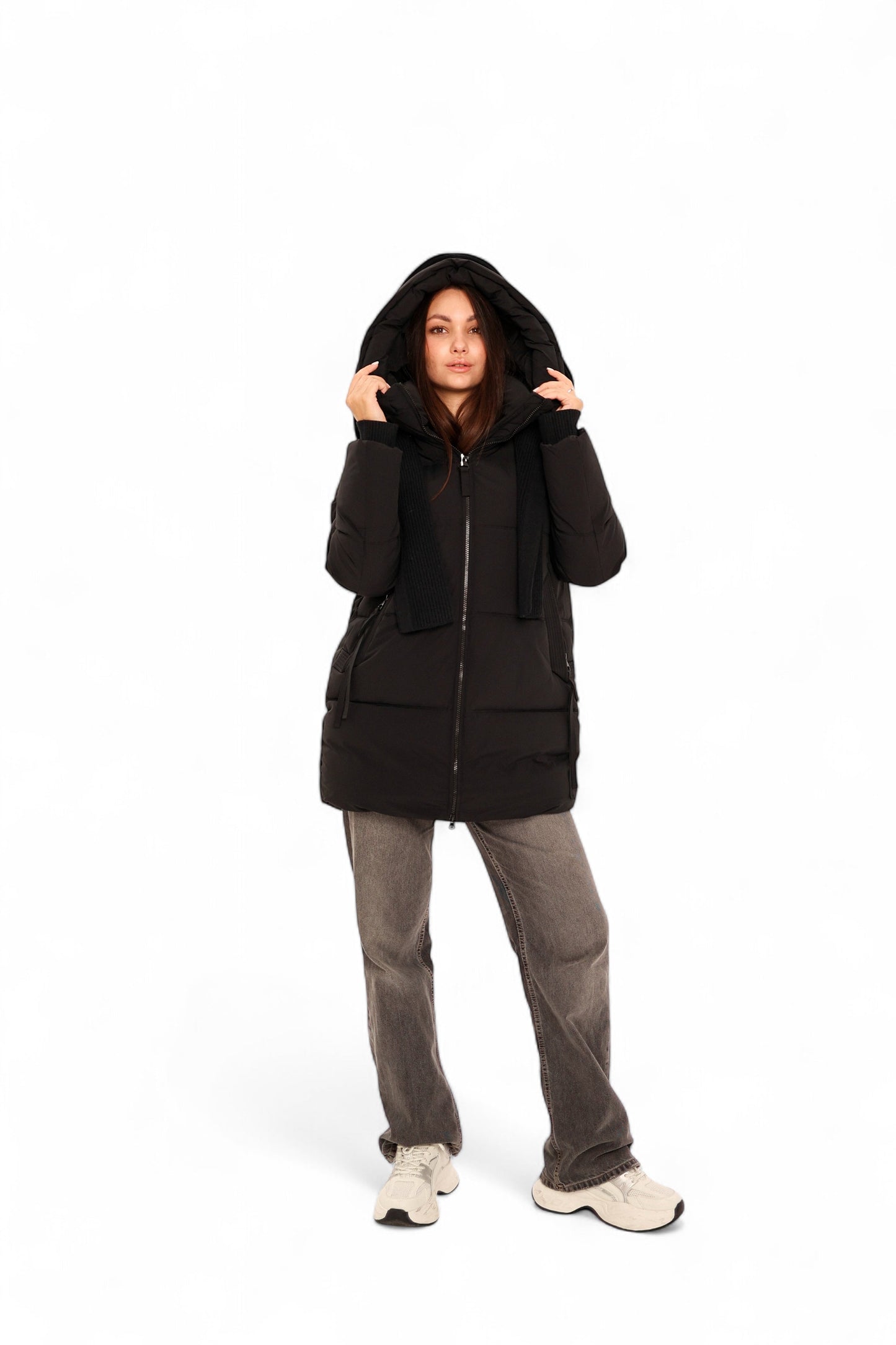 Double-hooded Insulated Bio-Down Coat