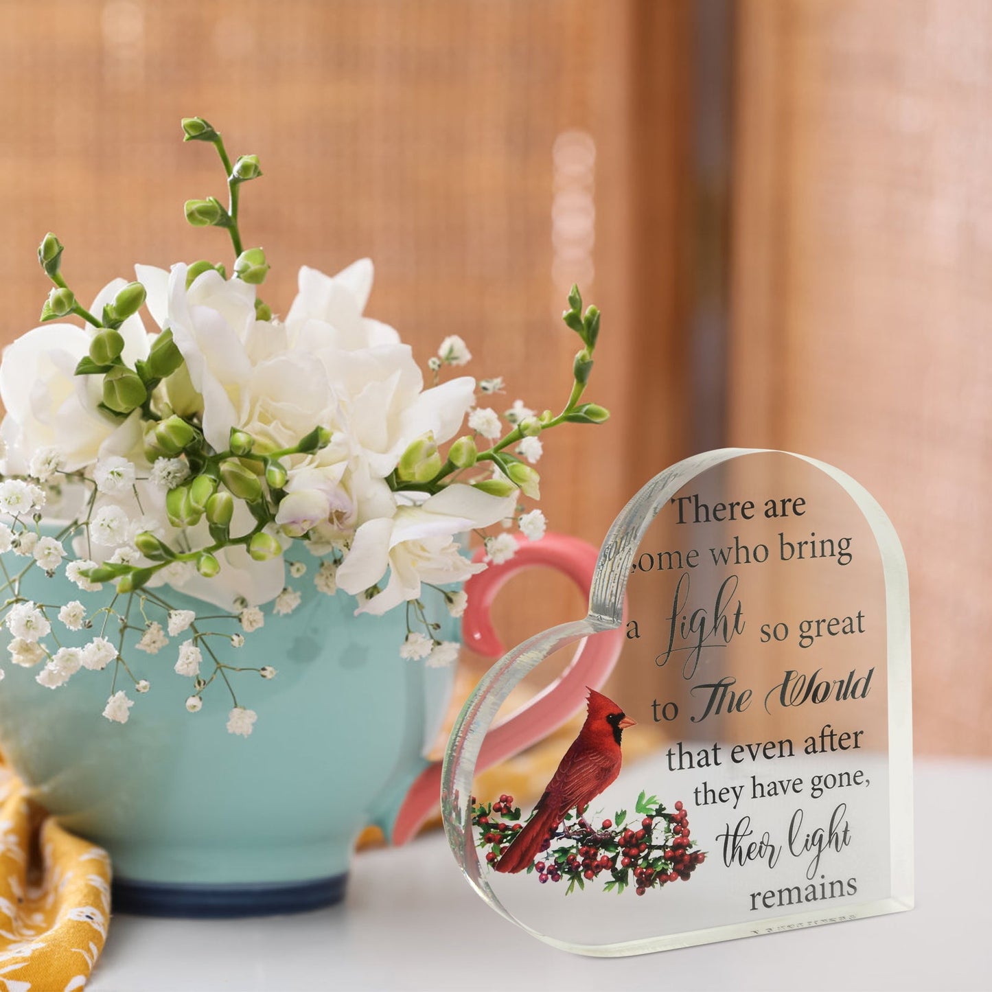 Acrylic Memorial Heart - Bring The Light - Concordia Style Boutique