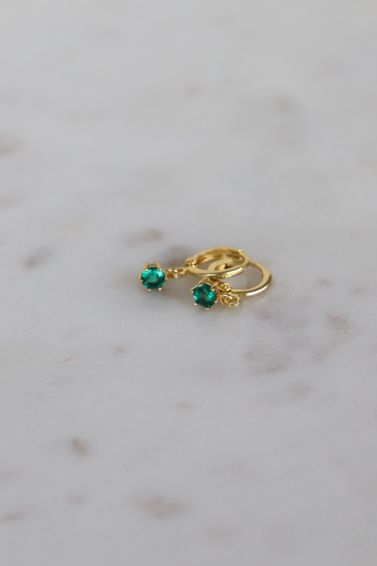 ROUND BIRTHSTONE HUGGIES - Concordia Style Boutique