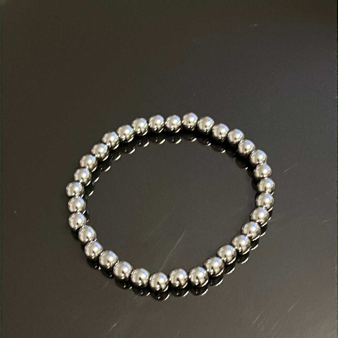 Hematite Bracelet - Stretchy & Unisex - Concordia Style Boutique