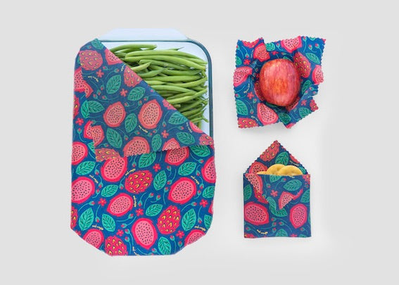 Beeswax Food Wrap - Dragonfruit Print - Concordia Style Boutique
