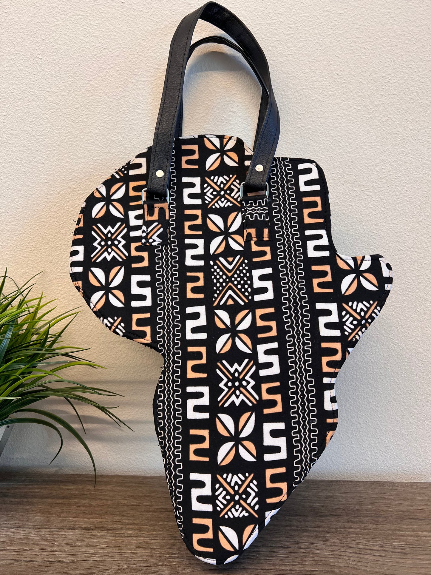 Shadia Kente African Map Hand Bag
