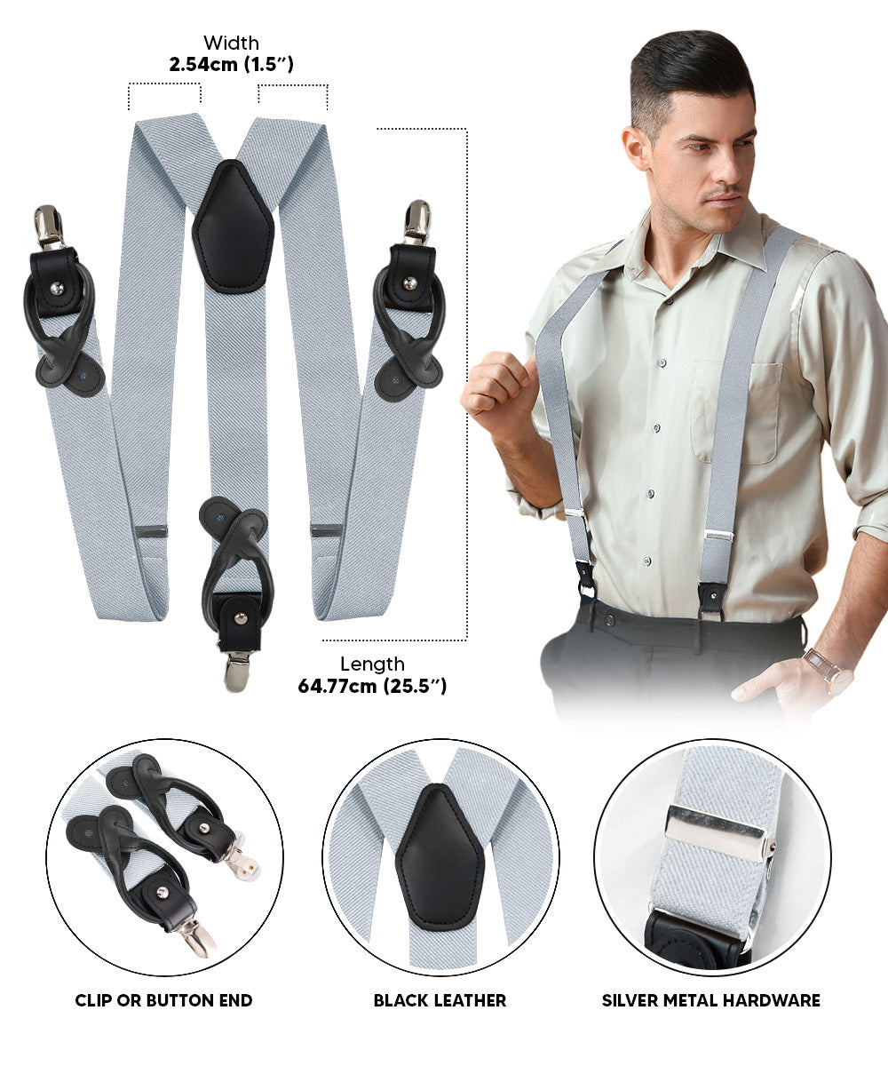 Vittorio Farina Men's Convertible Suspender in Gift Box: 70% Polyester & 30% Elastomer - Concordia Style Boutique