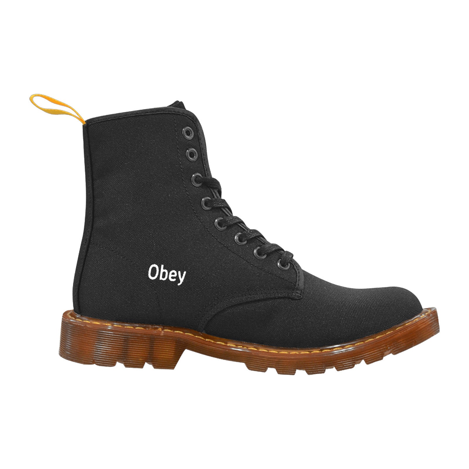 Men's Lace Up Canvas Boots (Model 1203H) -"Obey" - Premium Canvas Boots from Concordia Style Boutique - Just $100.24! Shop now at Concordia Style Boutique