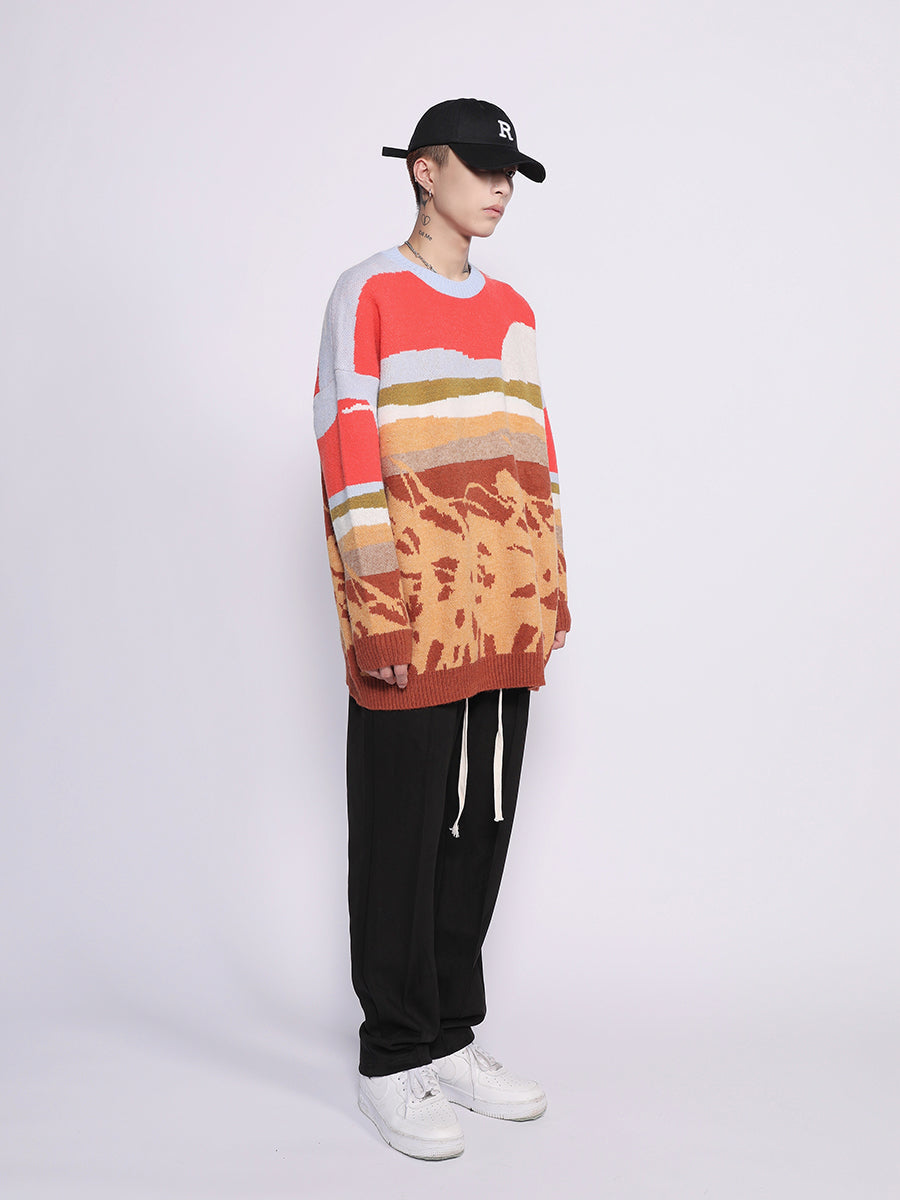 Farmland Artwork Knit Sweater - Concordia Style Boutique