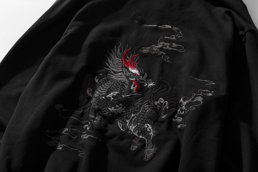 KH9102 Kirin Embroidery Hoodie - Concordia Style Boutique