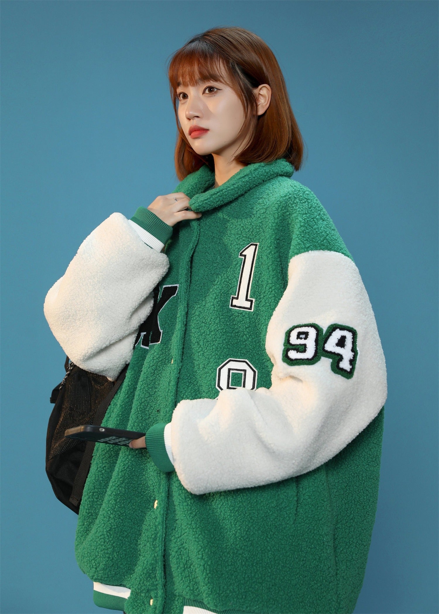 Women's Year 94 Furry Varsity Jacket - Concordia Style Boutique