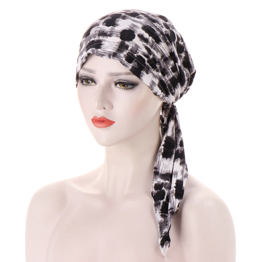 Curved Tail Turban Hat Flower Cloth Pullover - Premium head wrap from Concordia Style Boutique - Just $13.98! Shop now at Concordia Style Boutique