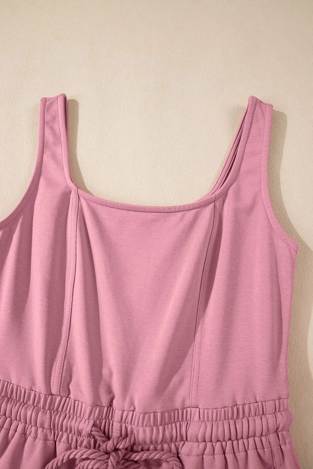 Elastic Waist Sleeveless Square Neck Jumpsuit - Concordia Style Boutique