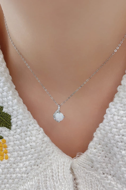 Sweet Beginnings Opal Pendant Necklace - Concordia Style Boutique