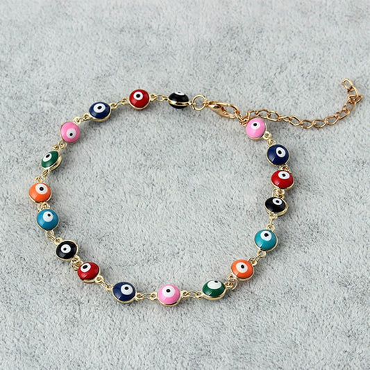 MULTICOLOR EVIL EYE BRACELET (ADJUSTABLE) - Concordia Style Boutique