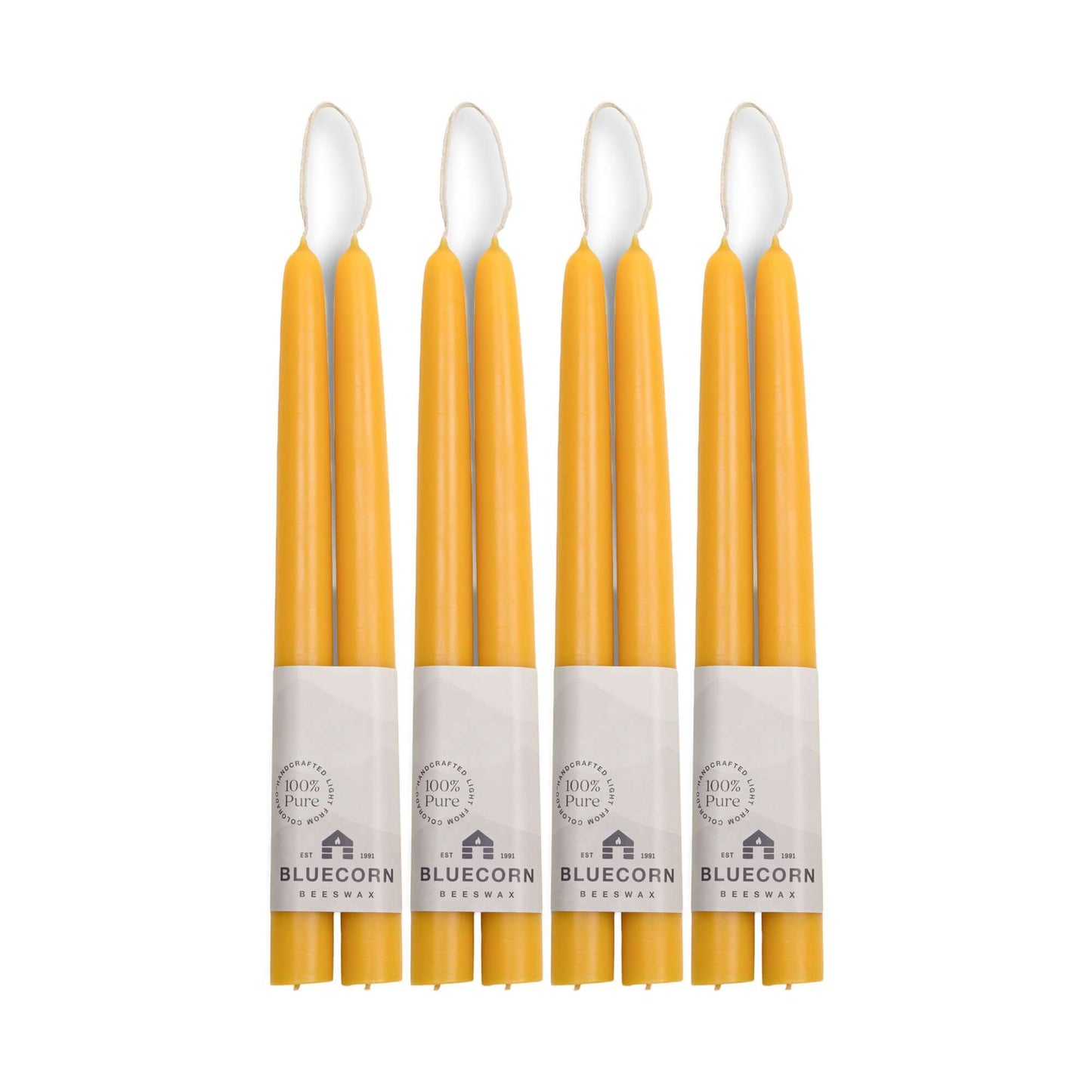 Hand-Dipped Beeswax Taper Candles - Bulk 4-Pair Bundle - Concordia Style Boutique