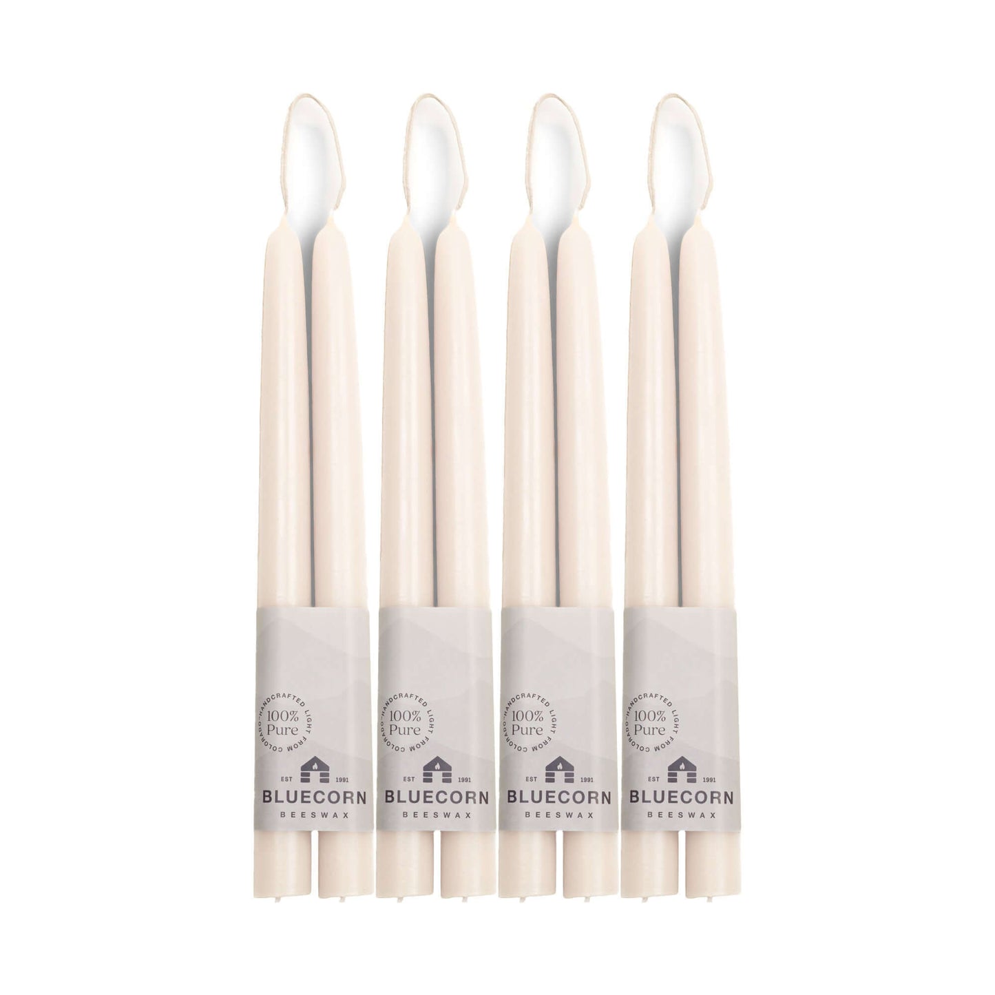 Hand-Dipped Beeswax Taper Candles - Bulk 4-Pair Bundle - Concordia Style Boutique