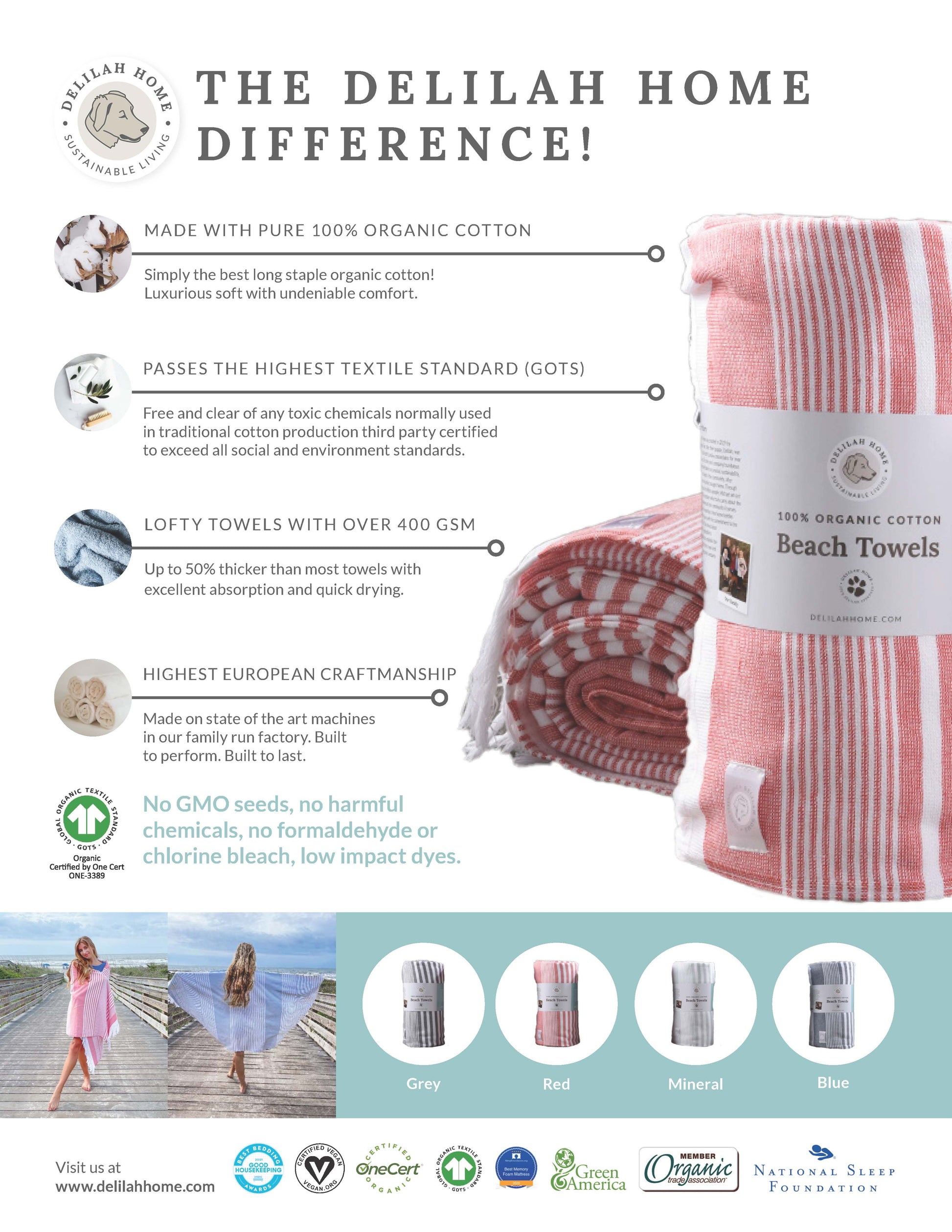 100% Organic Cotton Sunset Beach Towels - Free Shipping - Concordia Style Boutique
