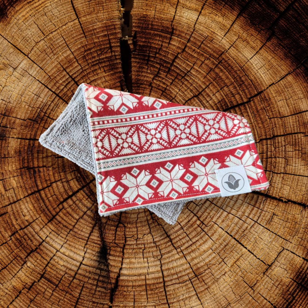 Red Christmas Snowflakes Handkerchief