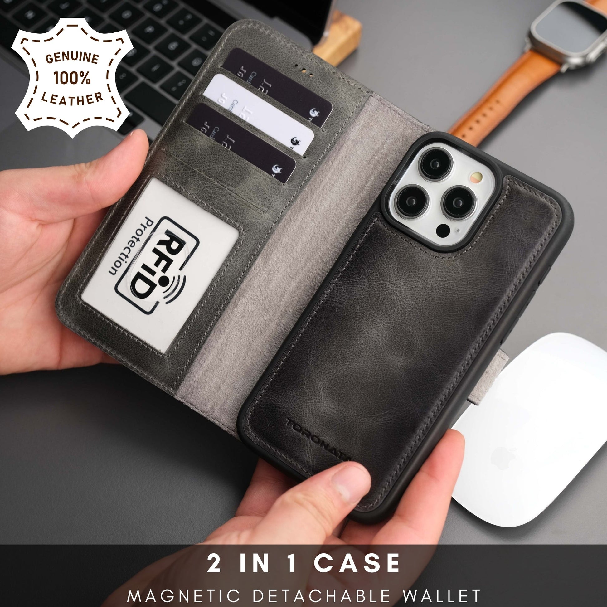 Casper Leather iPhone 14 Pro Max Wallet Case | MagSafe - Concordia Style Boutique