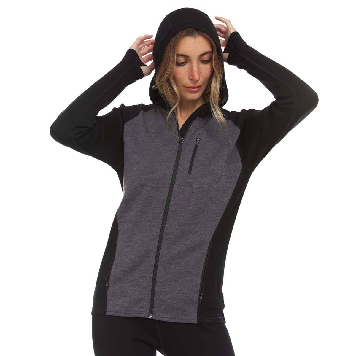 Midweight - Women's Full Zip Hoodie Woolverino - Concordia Style Boutique