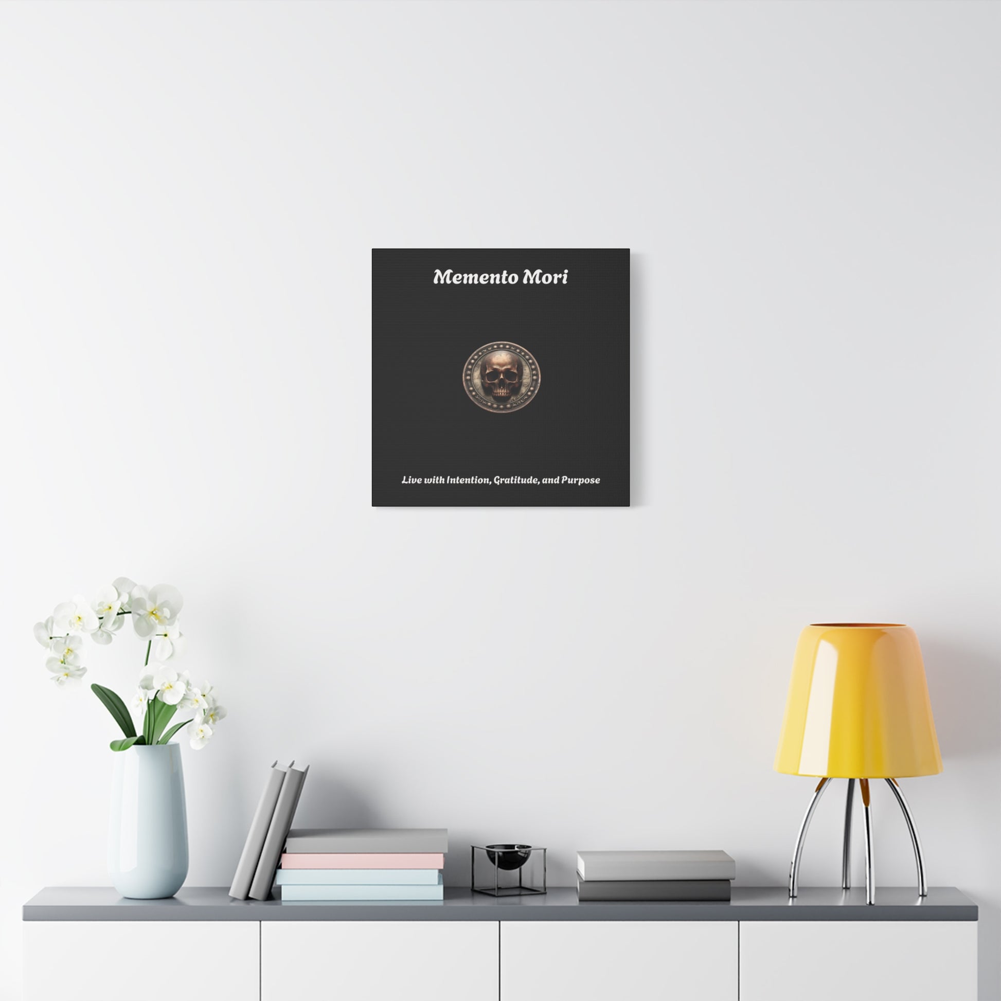 "Memento Mori" Matte Canvas - Inspirational Wall Art -"Live with Intention, Gratitude, and Purpose" - Premium Canvas from Concordia Style Boutique - Just $56.56! Shop now at Concordia Style Boutique