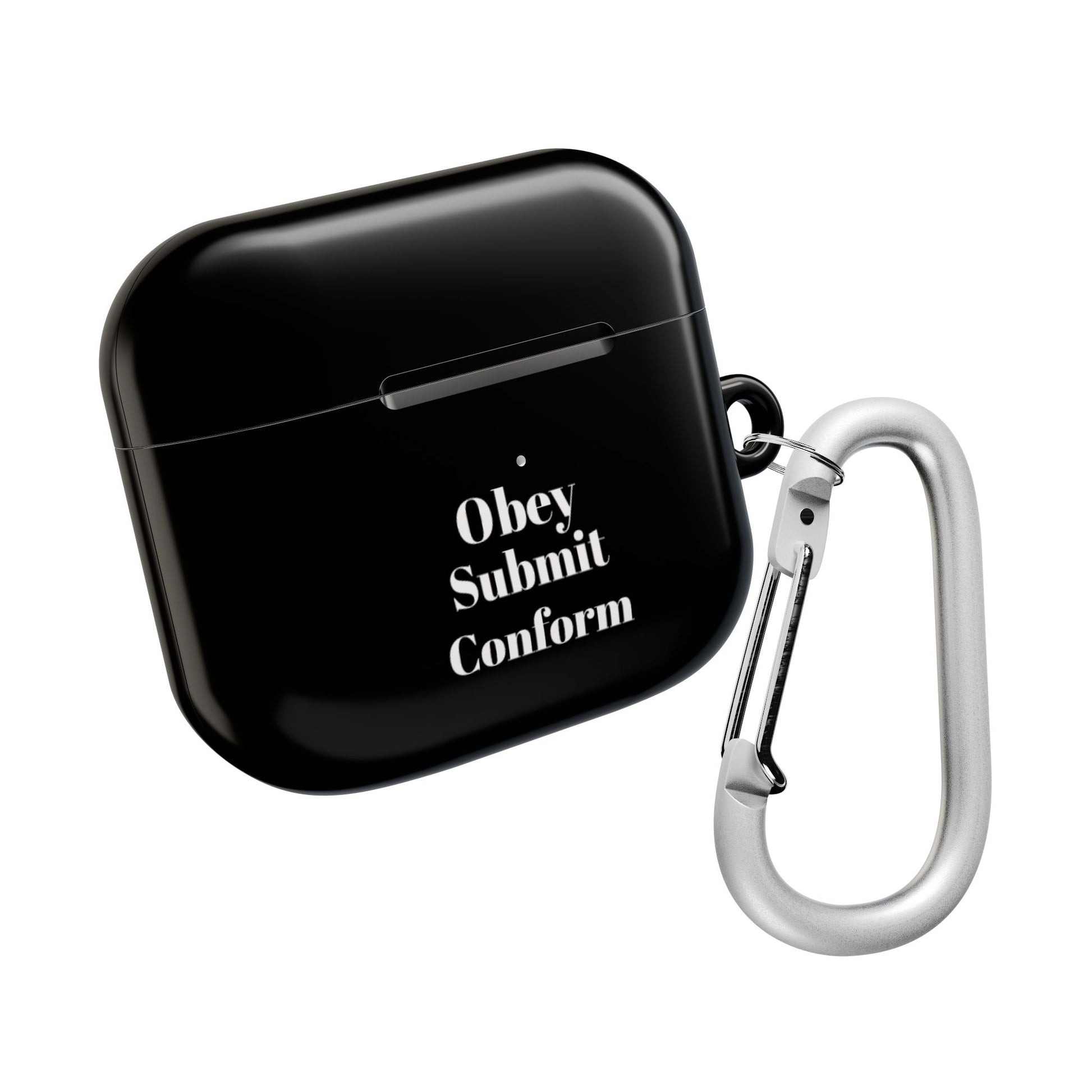 "Obey - Submit - Conform" AirPod Case - Stylish Black Accessory - Premium AirPod Case from Concordia Style Boutique - Just $24.38! Shop now at Concordia Style Boutique