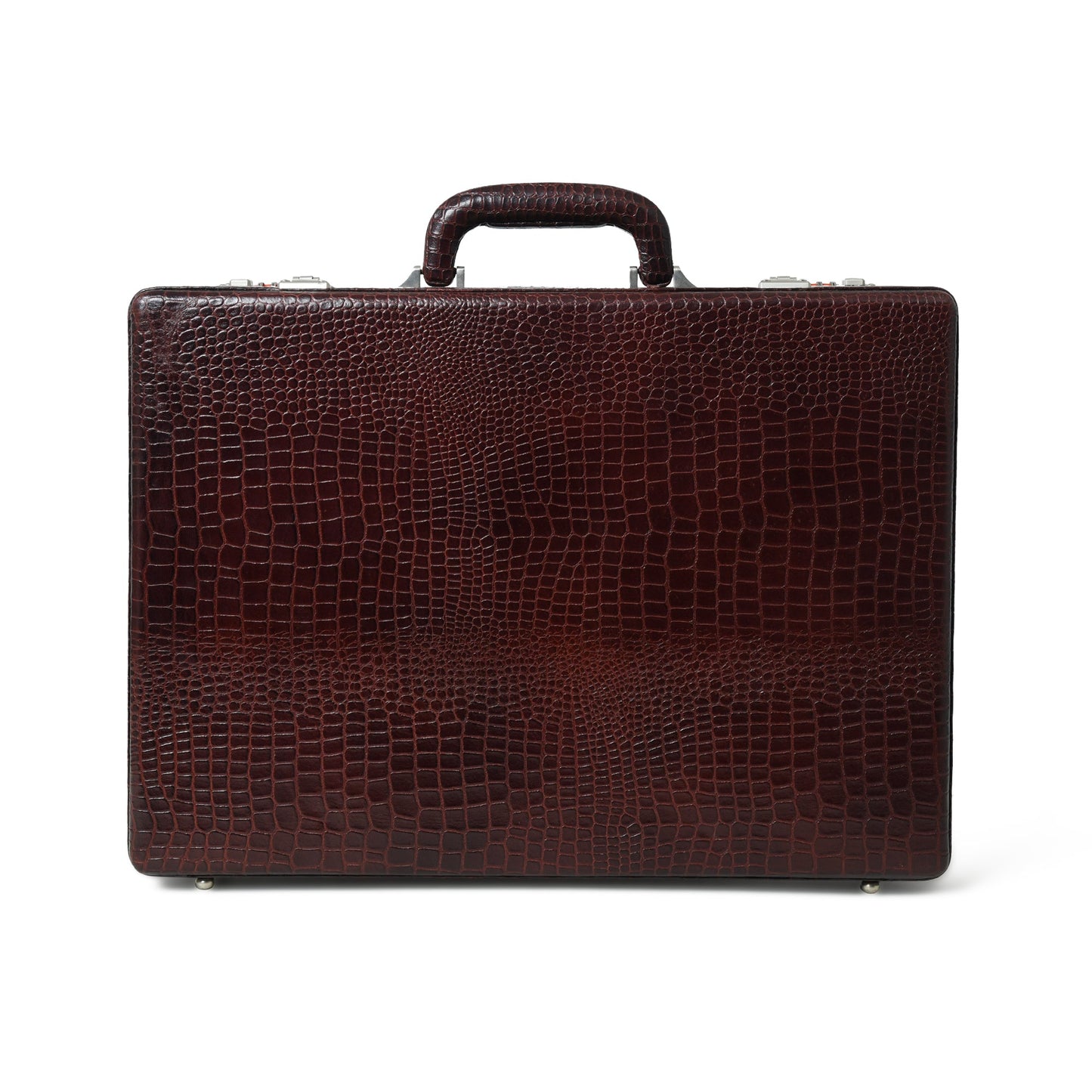 Executive Croco Leather Briefcase/Suitcase- Brown - Concordia Style Boutique
