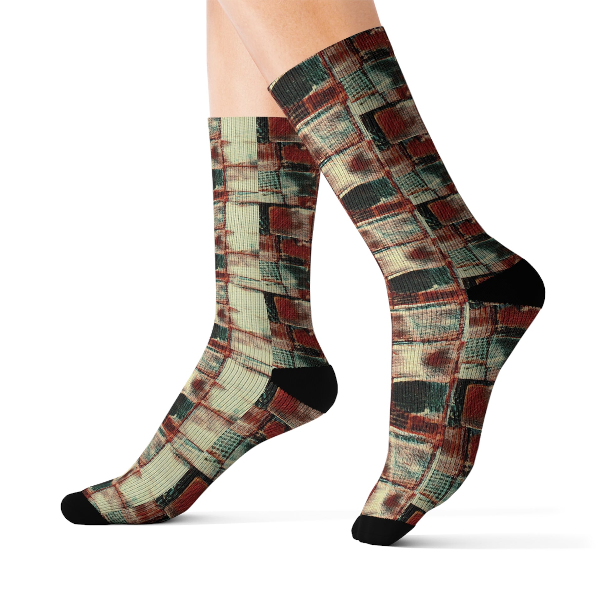 Sublimation Socks - "Square Dance" - Premium socks from Concordia Style Boutique - Just $16.10! Shop now at Concordia Style Boutique