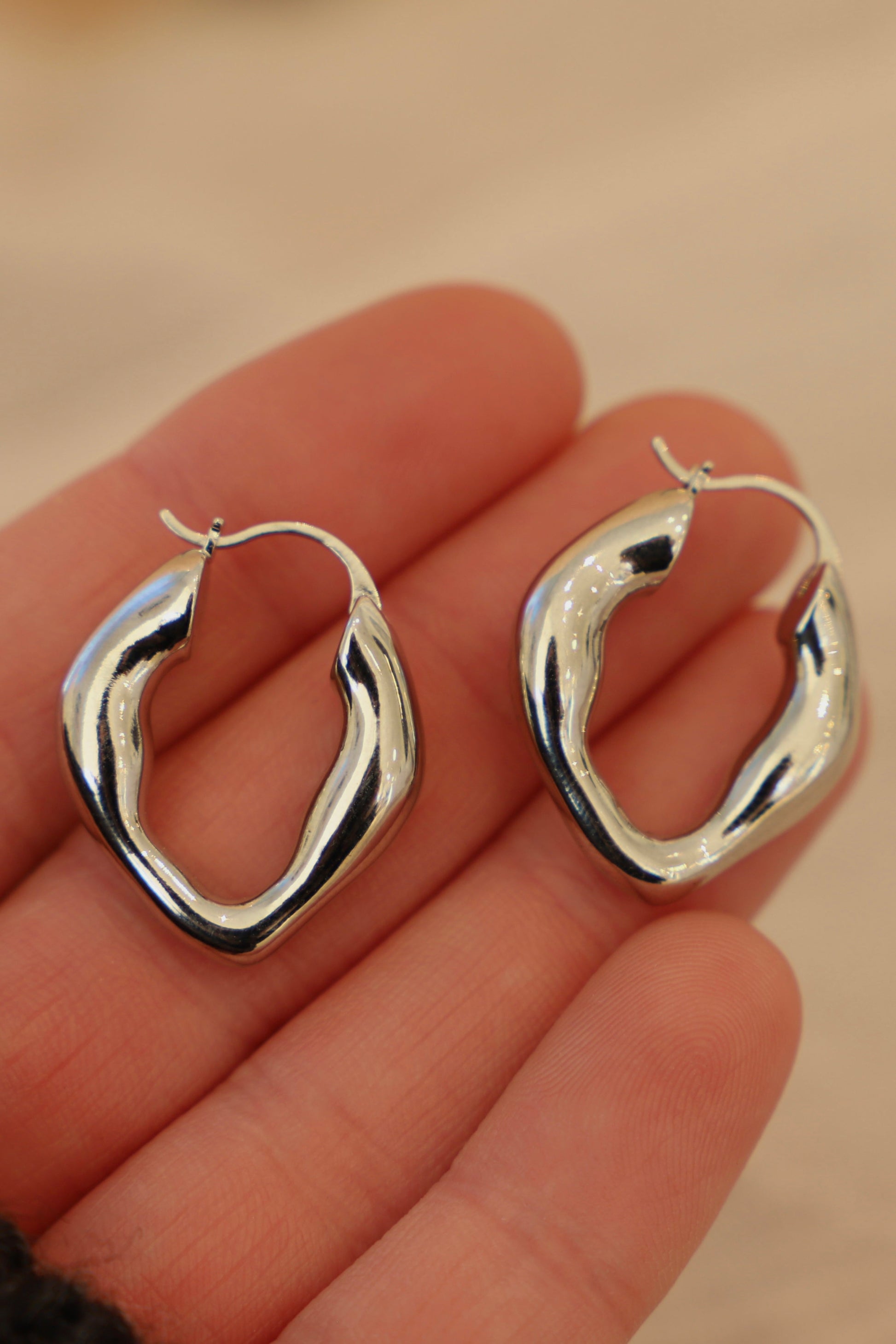 ORGANIC SILVER HOOPS - Concordia Style Boutique