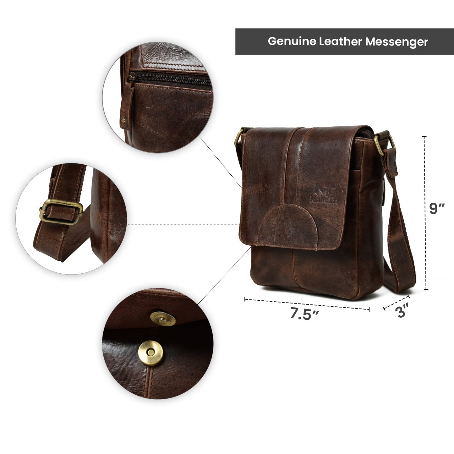 Cocoa Classic Messenger Bag - Concordia Style Boutique