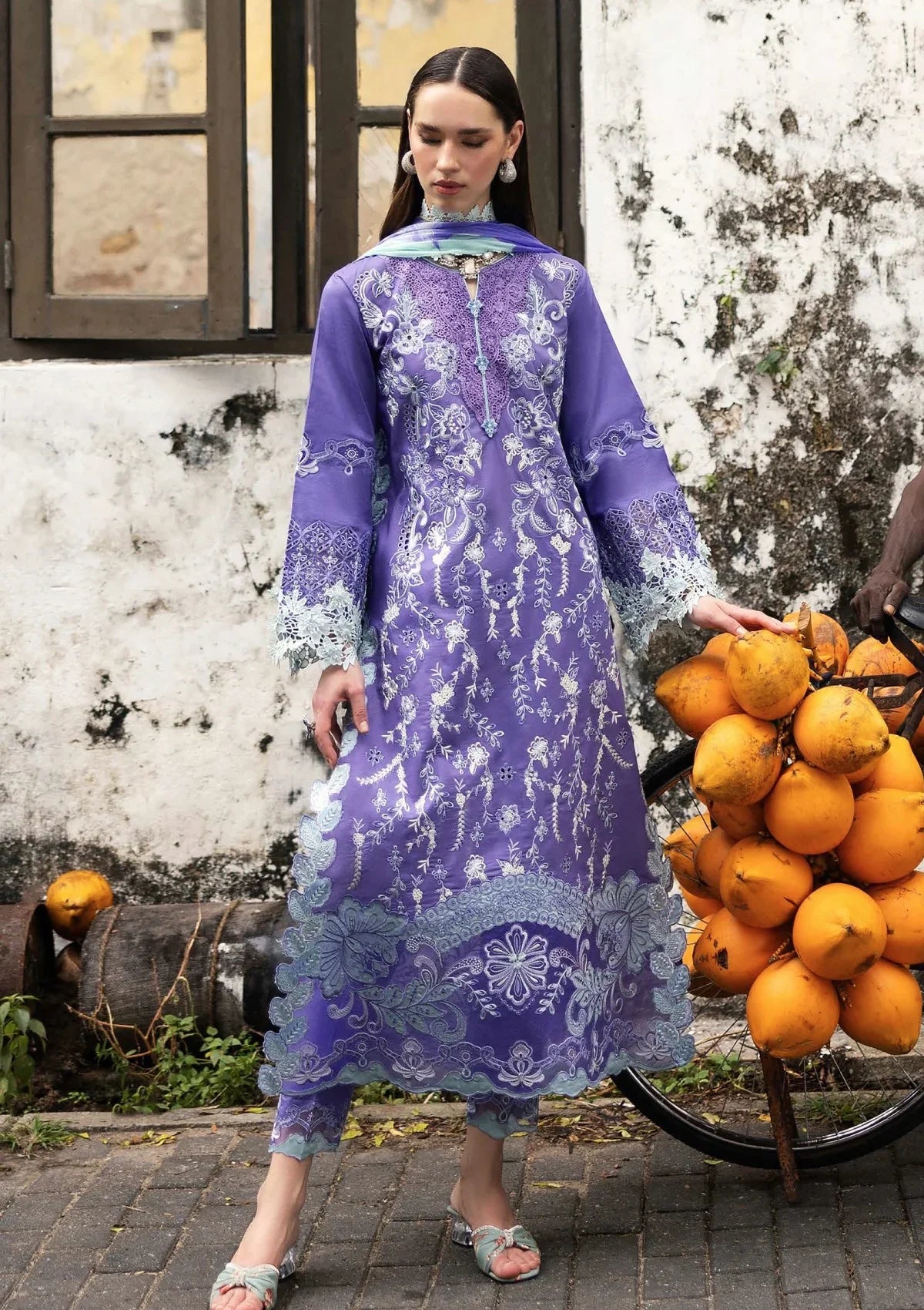 Mushq - Luminous Essence-03 Piece Chikan Embroidered Lawn