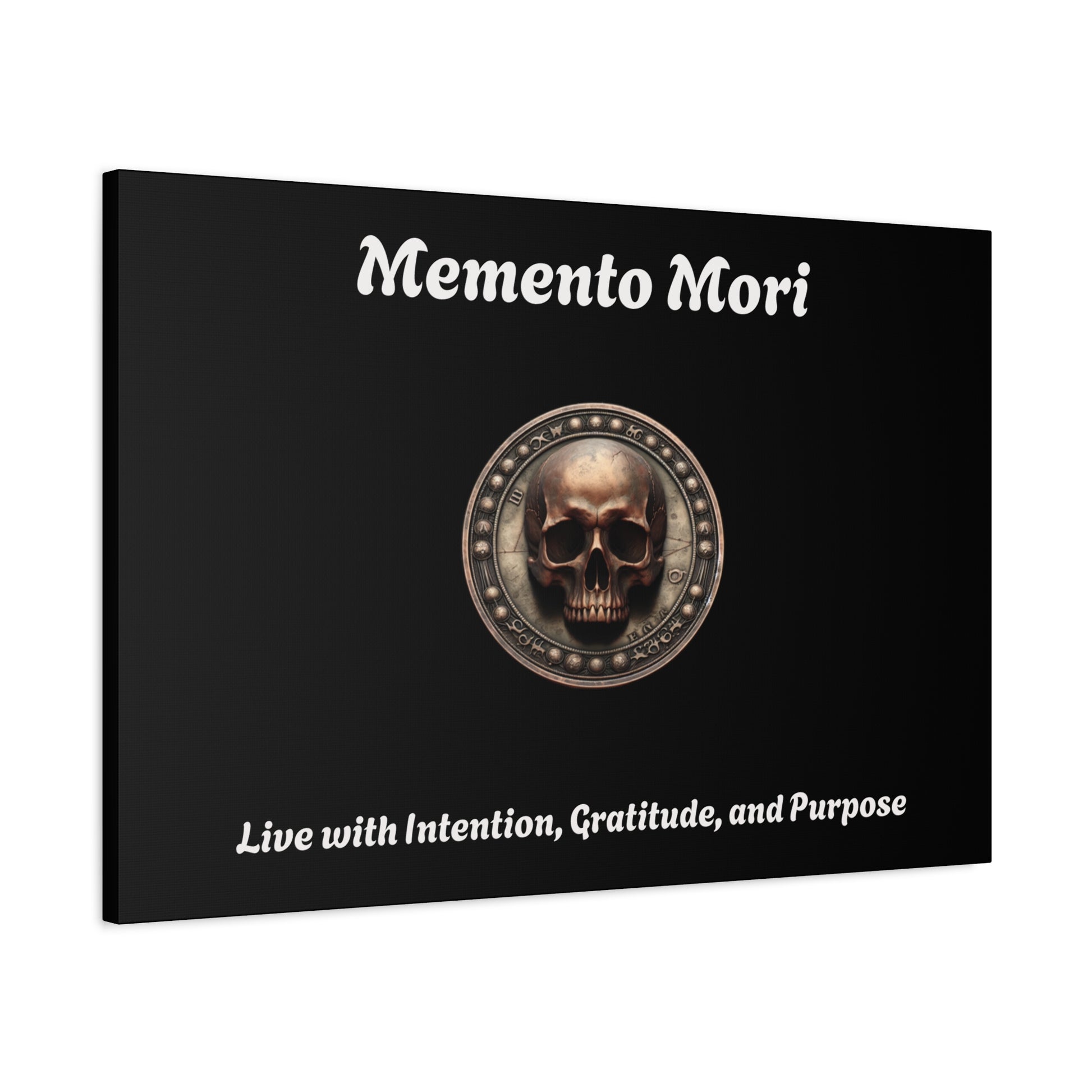 "Memento Mori" Matte Canvas - Inspirational Wall Art -"Live with Intention, Gratitude, and Purpose" - Premium Canvas from Concordia Style Boutique - Just $56.56! Shop now at Concordia Style Boutique