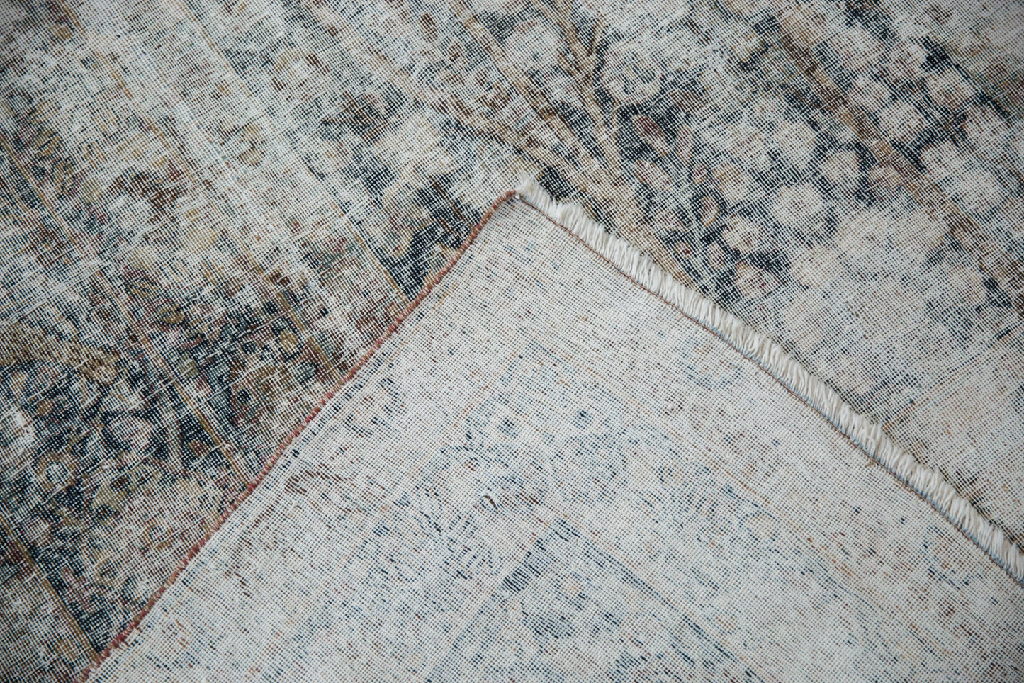 8.5x13.5 Antique Distressed Kerman Carpet