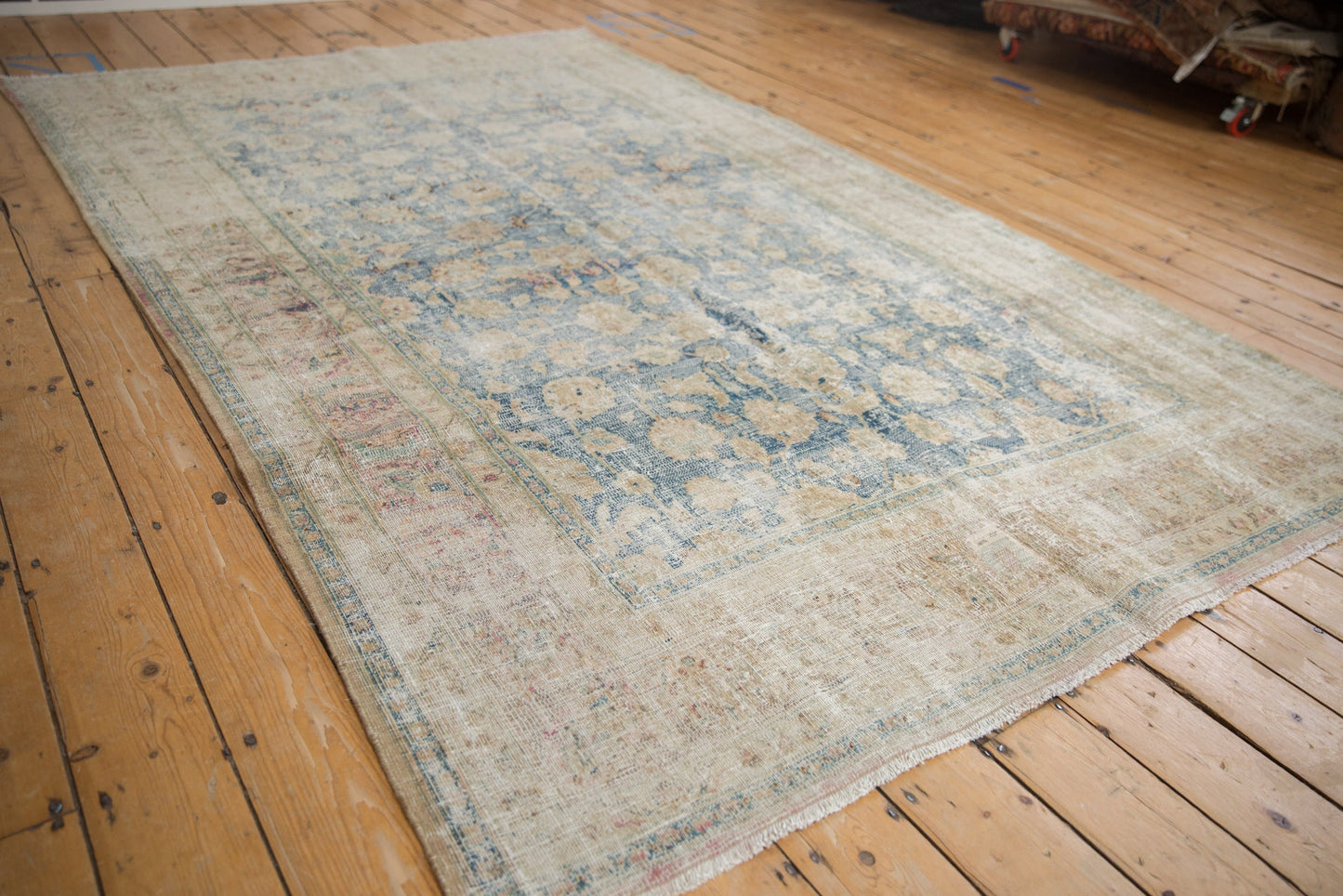 6.5x10.5 Vintage Distressed Meshed Carpet