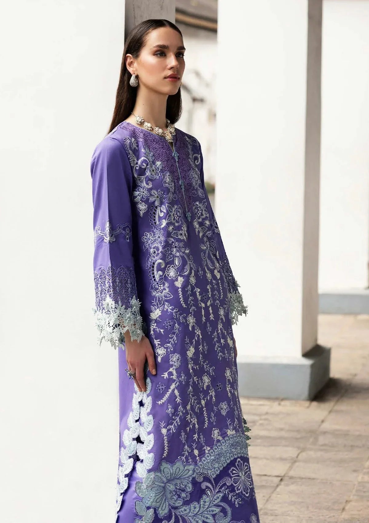 Mushq - Luminous Essence-03 Piece Chikan Embroidered Lawn