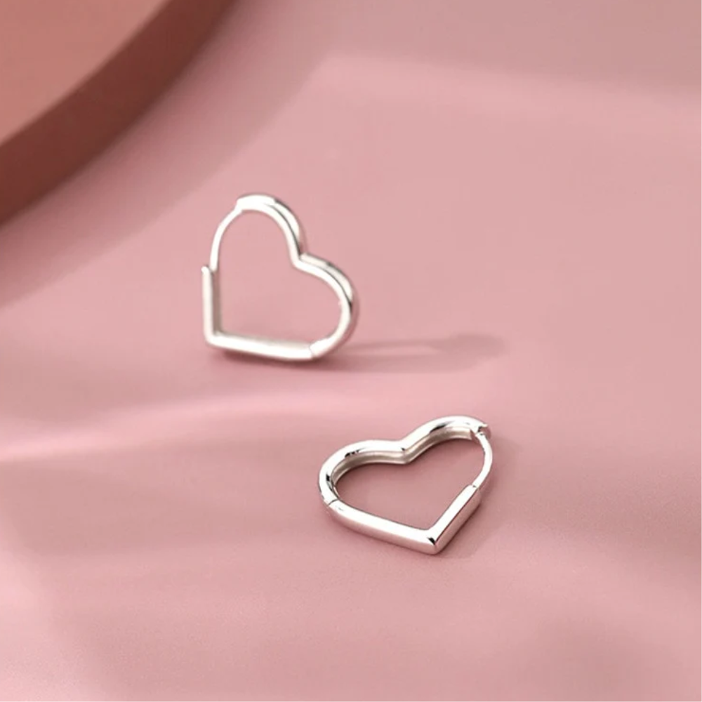 HEART HOOP EARRINGS (PAIR) - Concordia Style Boutique