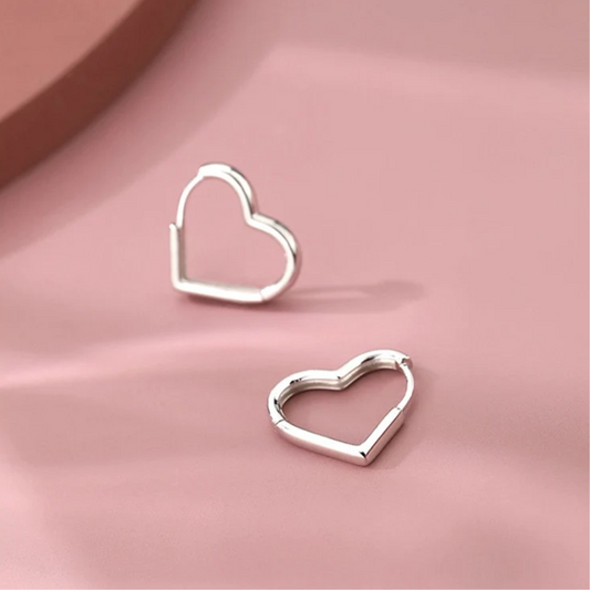 HEART HOOP EARRINGS (PAIR) - Concordia Style Boutique