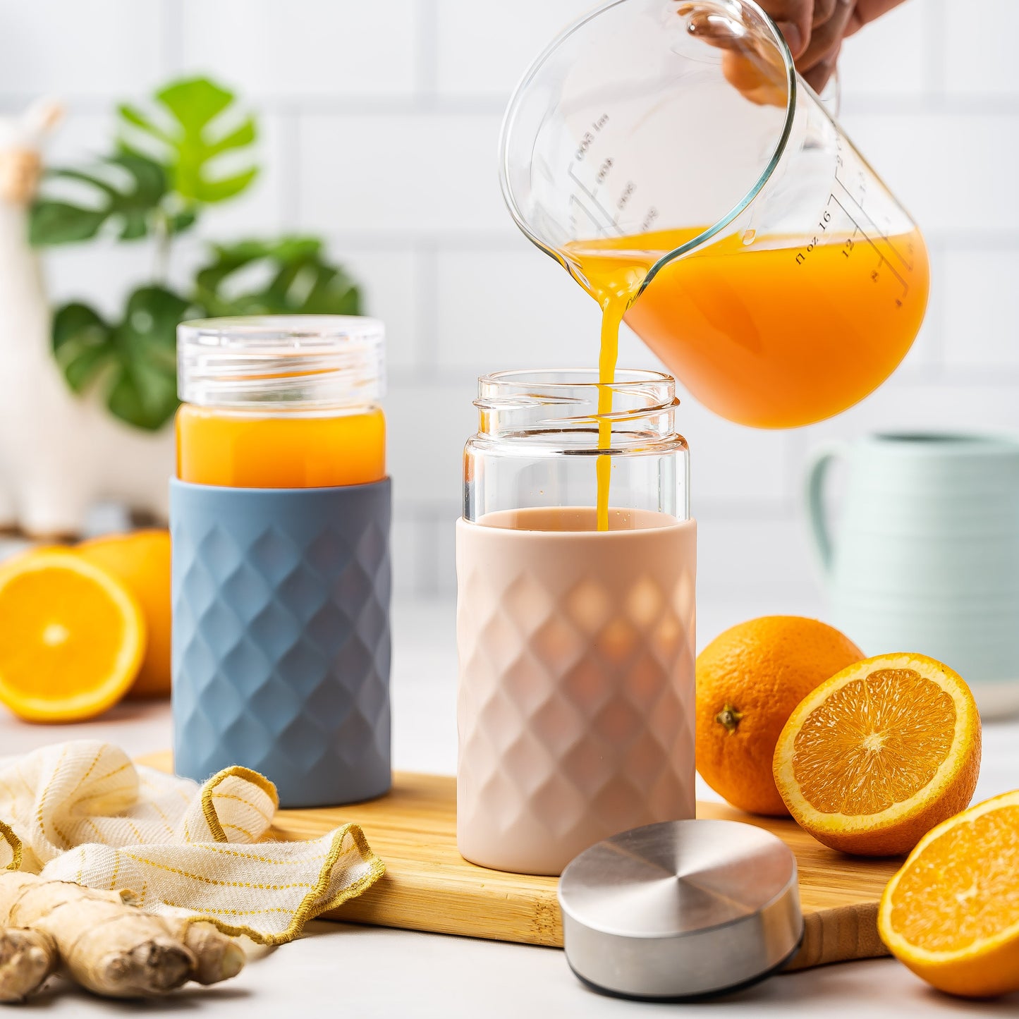 Diamond Lattice Silicone Bottle Sleeves Set, for 10oz & 16oz Bottles