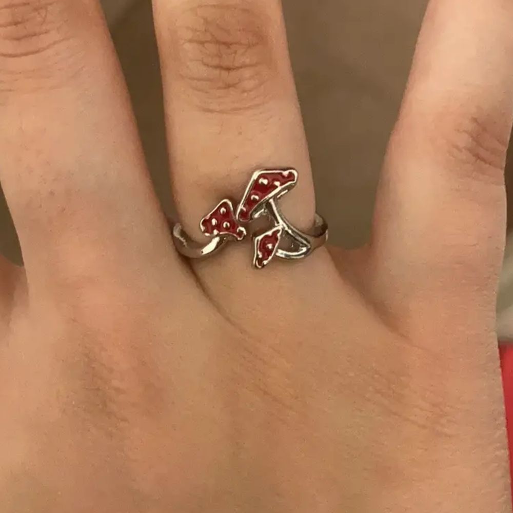 RED MUSHROOM RING (ADJUSTABLE) - Concordia Style Boutique