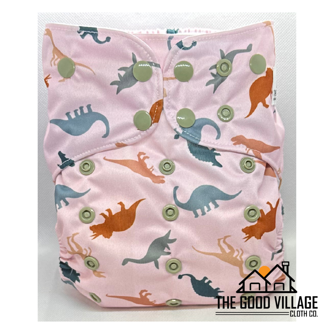 One Size Pocket Diaper | Neutral Dinos - Concordia Style Boutique